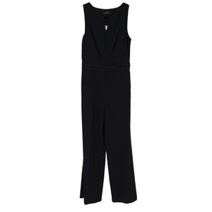 The Limited Pant Jumpsuit Black Sleeveless Zip VNeck One Piece Romper 4 Tall